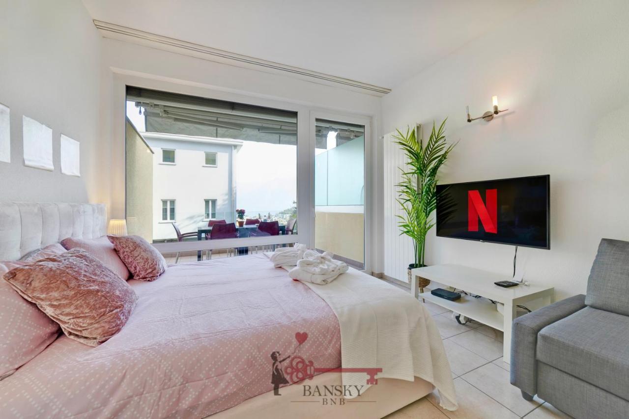 'Cuore Di Rose' Parking - Welcome Set, Netflix, For 4 Persons -By Easylife Swiss Лугано Екстериор снимка